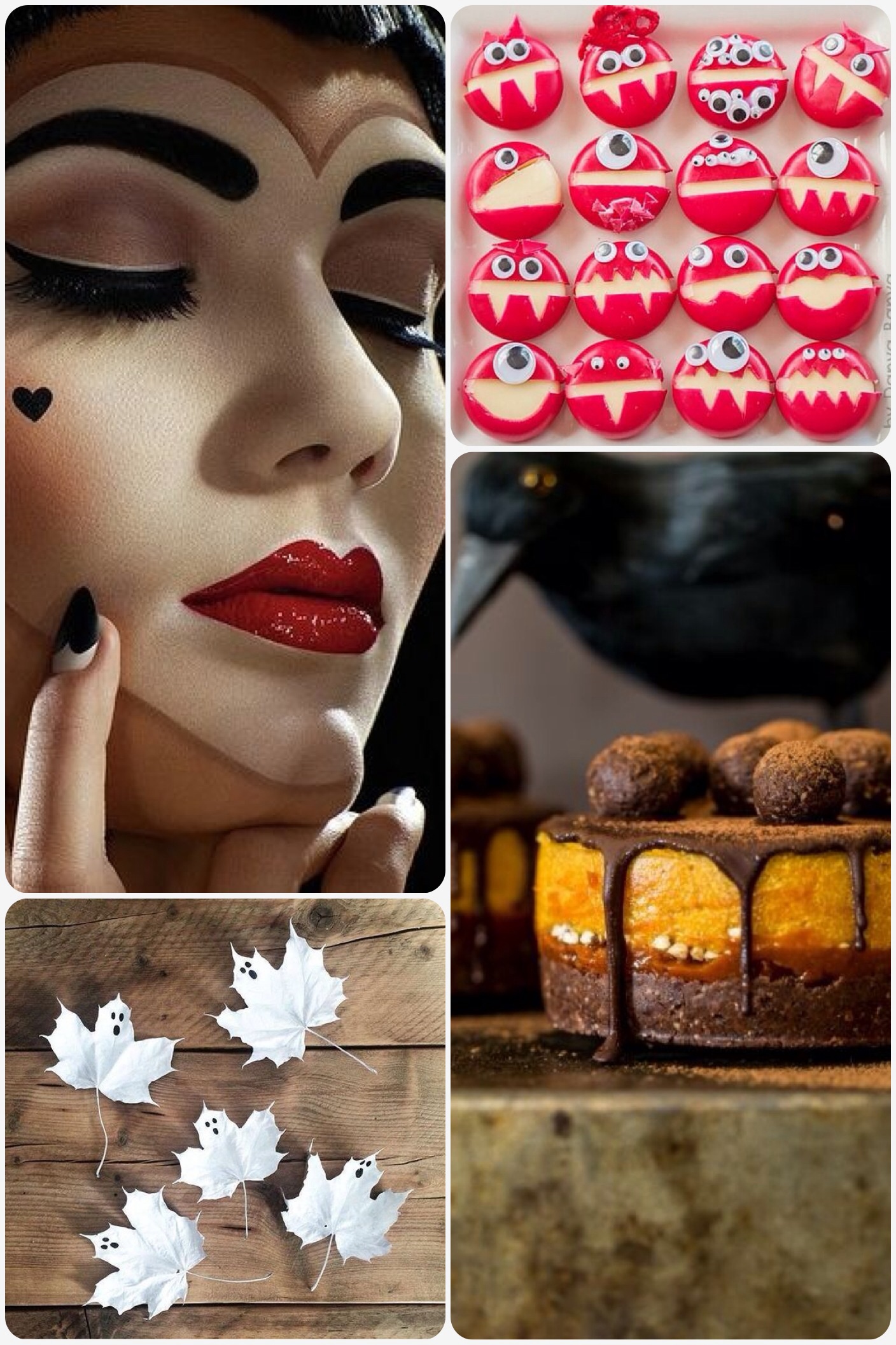 Fab Friday Halloween special - monster cheese, make up, pumpkin cake, ghost leaves