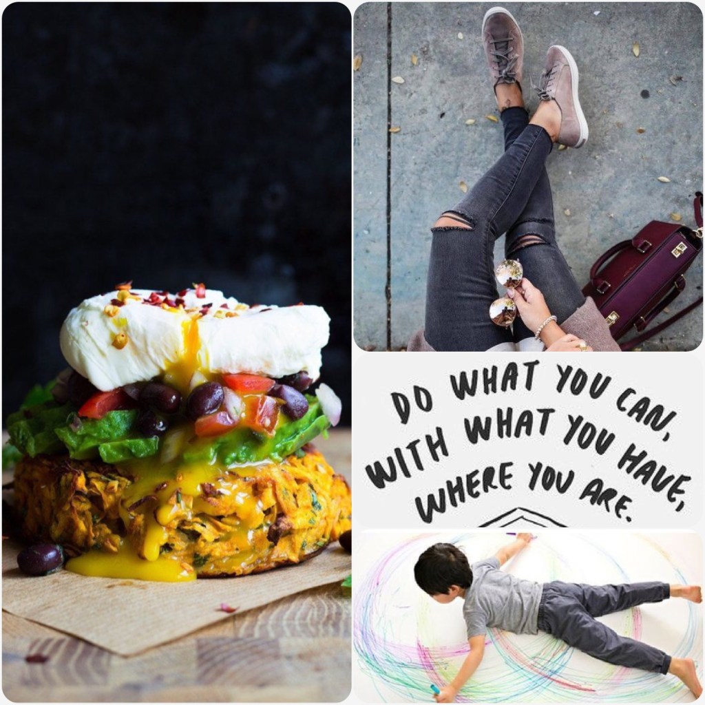 Fab Friday - Sweet potato stack, black jeans & sneakers, do what you can, kid size Spirograph