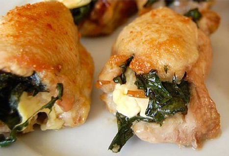 Spinach stuffed chicken
